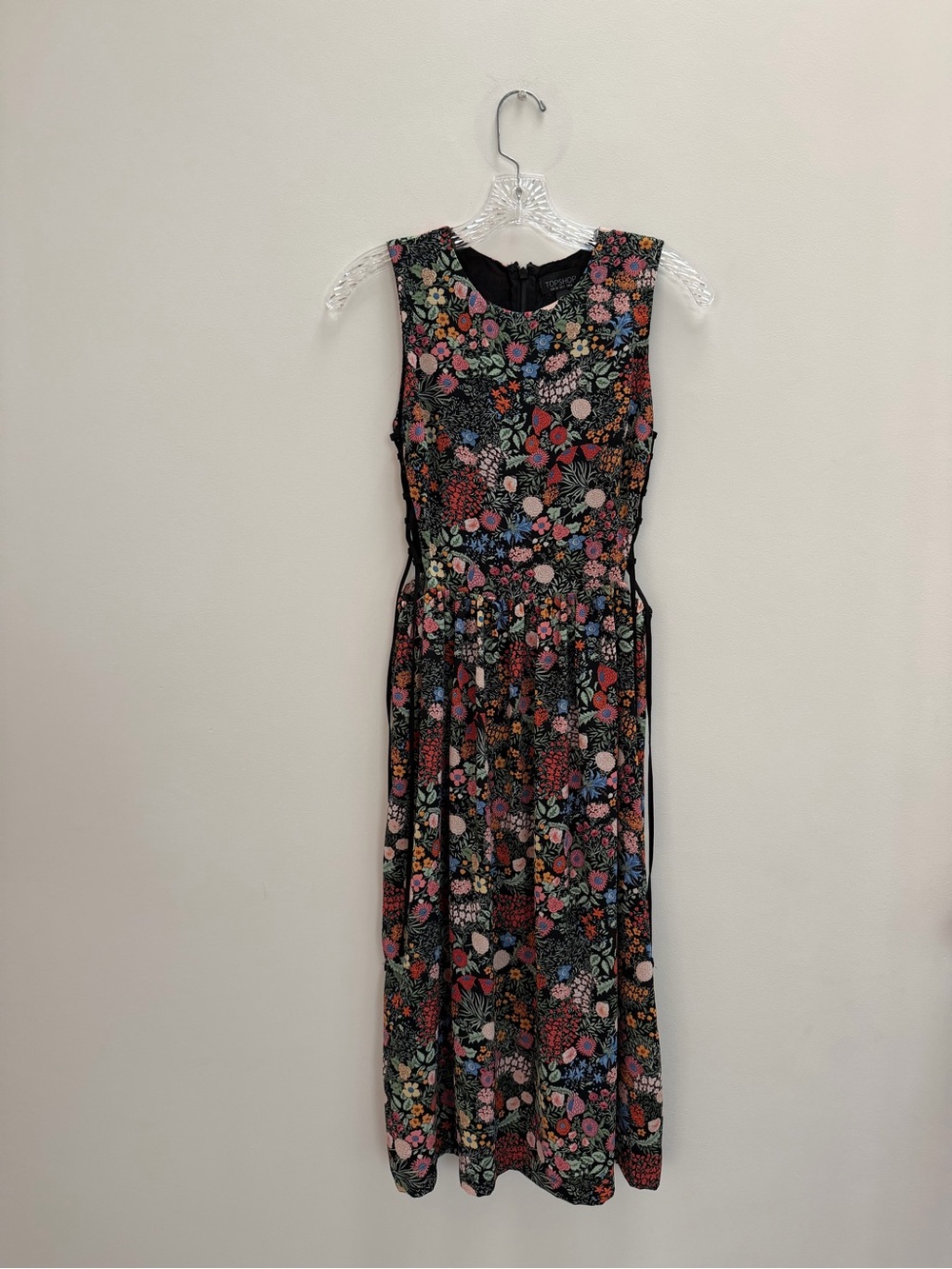 Topshop Black Floral Dress